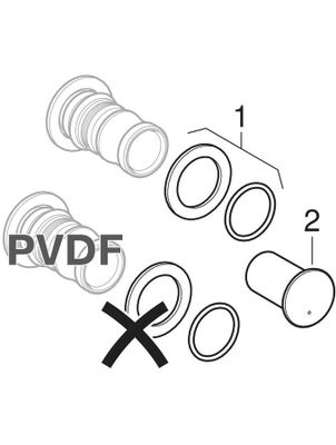 Geberit Anschlusswinkel 20 mm x 1/2" IG 90 Grad, Länge, mit Wandscheibe, 52 mm Bild 2
