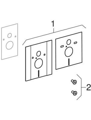Geberit Abdeckplatte mit Schallschutzset zu Duofix-Wand-WC-Element Bild 2