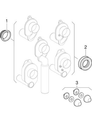Geberit Urinal Geruchsverschluss Abgang horizontal, mit Sonde d40 Bild 2