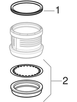 Geberit Übergangsmuffe auf Silent-db20, 92 mm, Farbe schwarz Bild 2