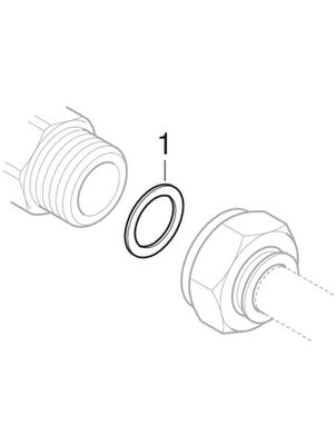 Geberit Übergang, mit Überwurfmutter 1 1/2" x 20 mm, 57 mm Bild 2