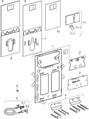 Geberit Designplatte, für AquaClean, für WC-Aufsatz, Farbe weiß Bild 2