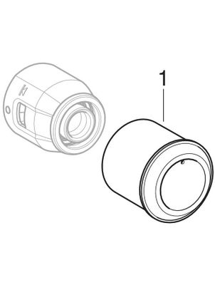 Geberit Rotguss Anschlusswinkel 90Grad 20 mm x 1/2" IG, 52 mm Bild 2