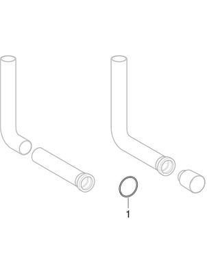 Geberit Spülbogen 90Gr 28 cm, für dicken Wandaufbau d50 Bild 3