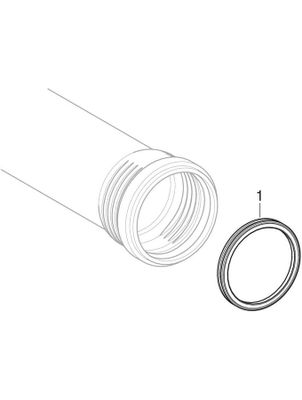 Geberit Rohr, mit 2 Muffen, 3000 mm, Farbe schwarz Bild 2