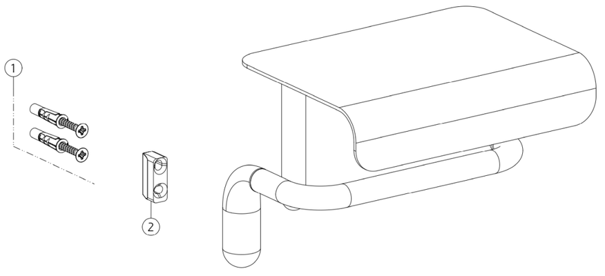 Gessi WC-Papierrollenhalter mitDeckel Wandm /, Farbe weiß Bild 2