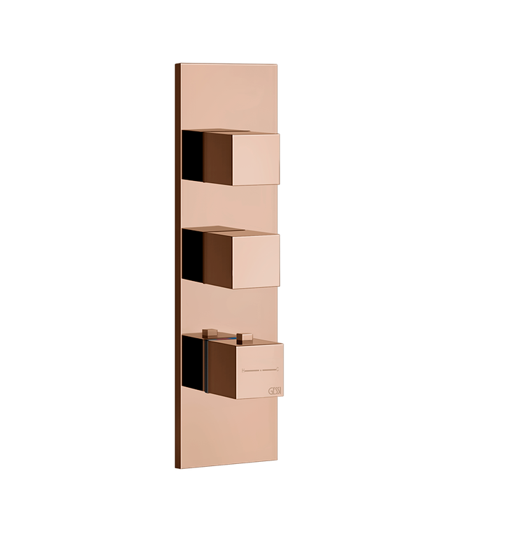 Gessi FS HL-THM vertik / horiz. 2-W, Wandm / KupfPVD, Farbe Kupfer PVD Bild 1