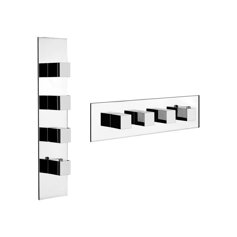 Gessi FS HL-THM vertik / horiz. 3-W, Wandm / MetSchwGebPVD, Farbe Metall schwarz PVD Bild 1