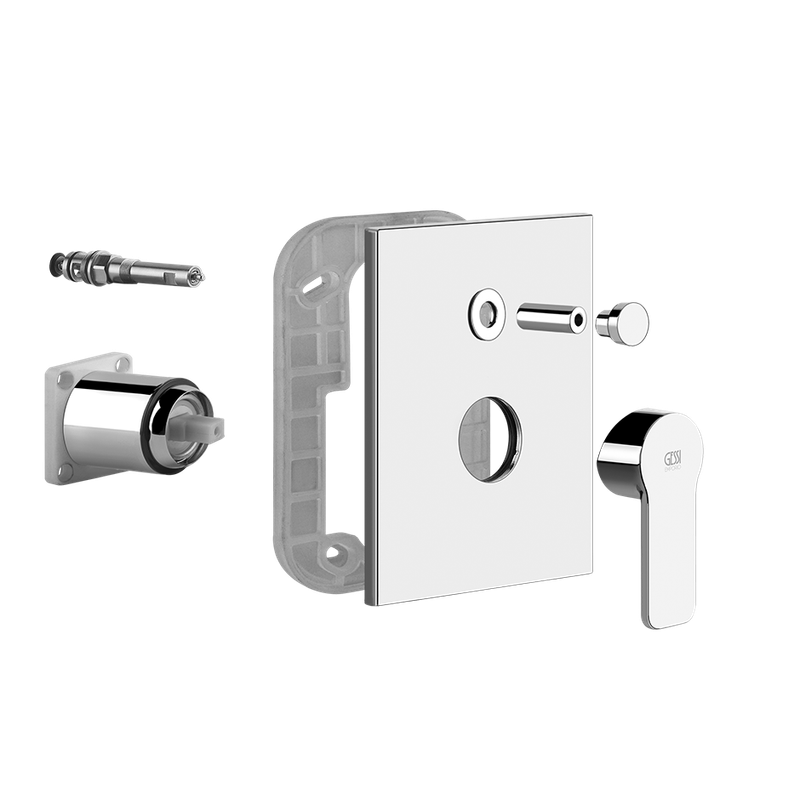 Gessi Fertigset Corso Venezia verchromt für Einhand-UP-Wannenbatterie, 220 x 140 mm, Farbe chrom Bild 1