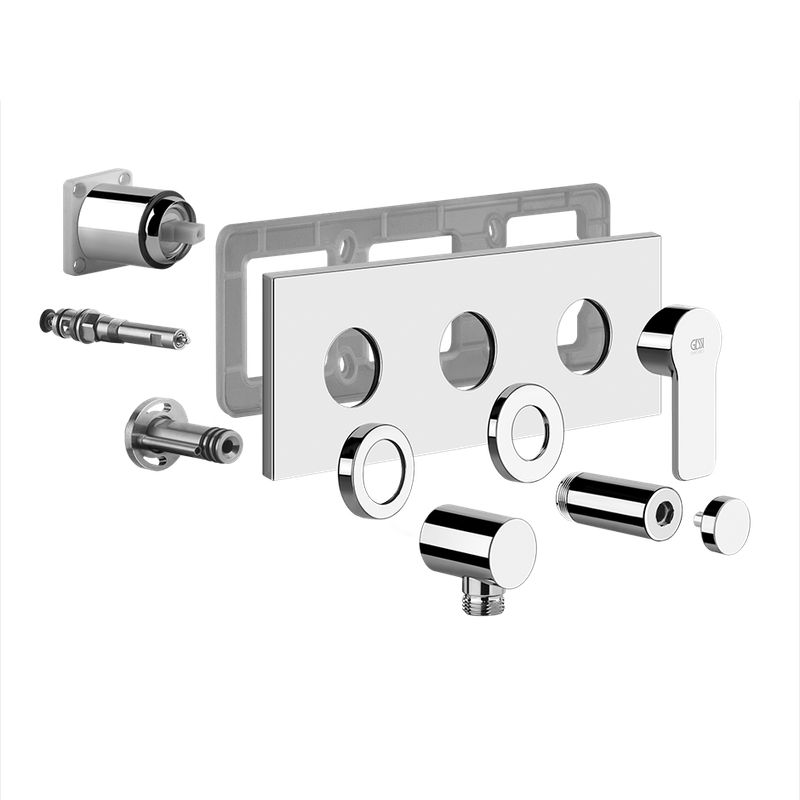 Gessi Fertigset zu Einh.-UP-Brausebatt, Corso Venezia, 2-Wege, mit WAB, ohne Halter, 291 x 101 mm, Farbe chrom Bild 1