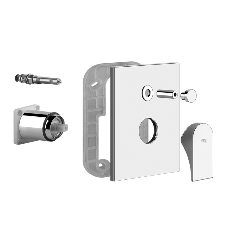 Gessi Fertigset Via Solferino verchromt für Einhand-UP-Wannenbatterie, 220 x 140 mm, Farbe chrom Bild 1