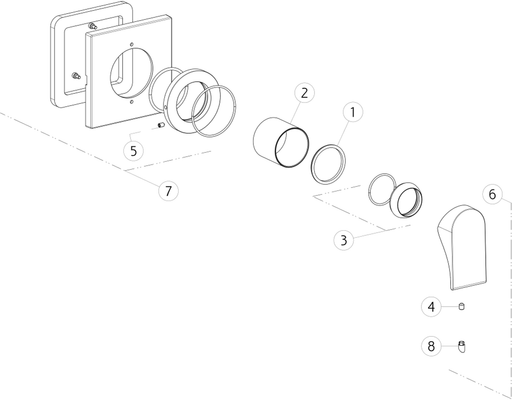 Gessi Fertigset, für UP-WT-Mischer verchromt Via solferino, Farbe chrom Bild 2