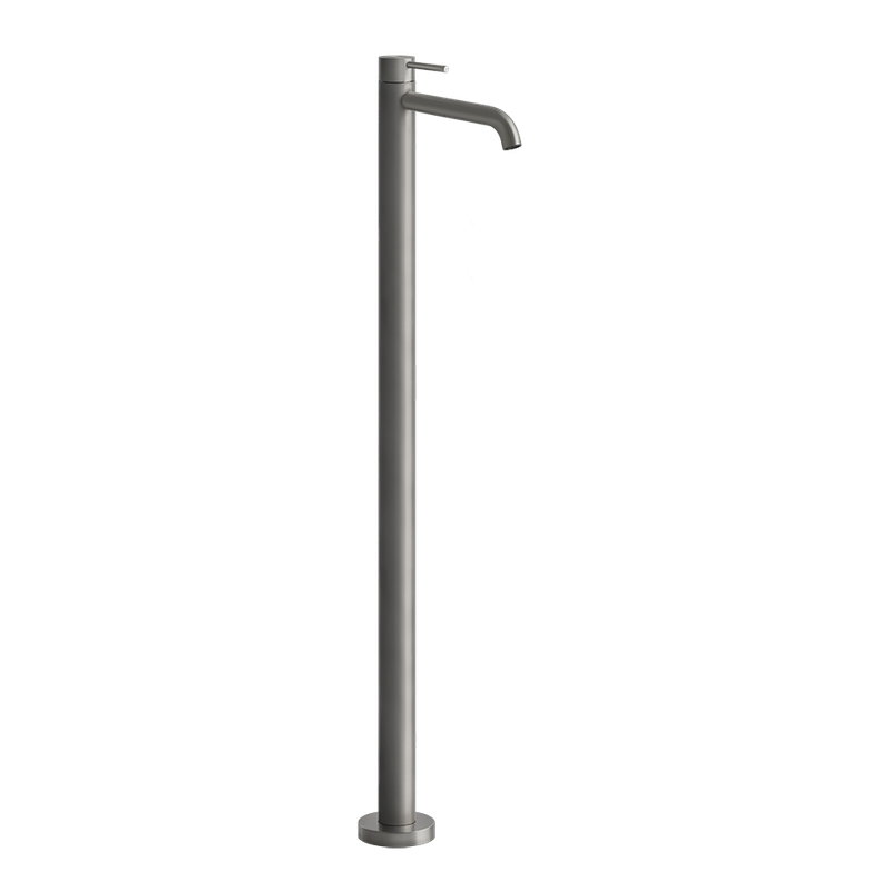 Gessi Fertigset Waschtischarmatur freistehend 316 Flessa, Edelstahl matt gebürstet, 1007 x 156 mm, Farbe silber Bild 1