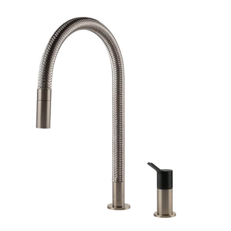 Gessi Küchen-EHM mit360Auslauf, HB /Finox / Schw, Farbe Finox Optik Bild 1