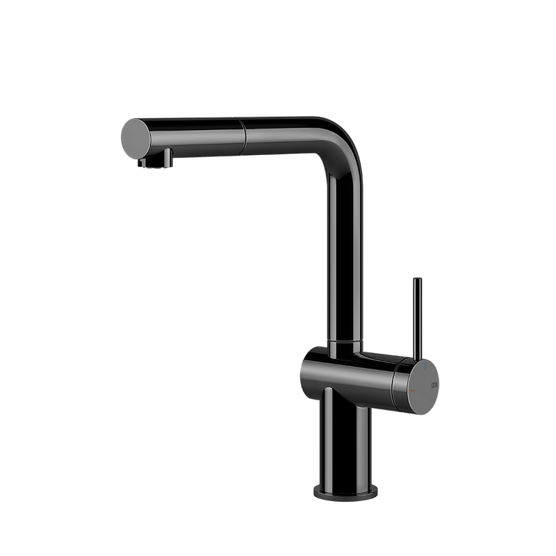 Gessi EHM, mit Schwenkarm, Auszugsbrause / MetSchwPVD, Farbe Metall schwarz PVD Bild 1