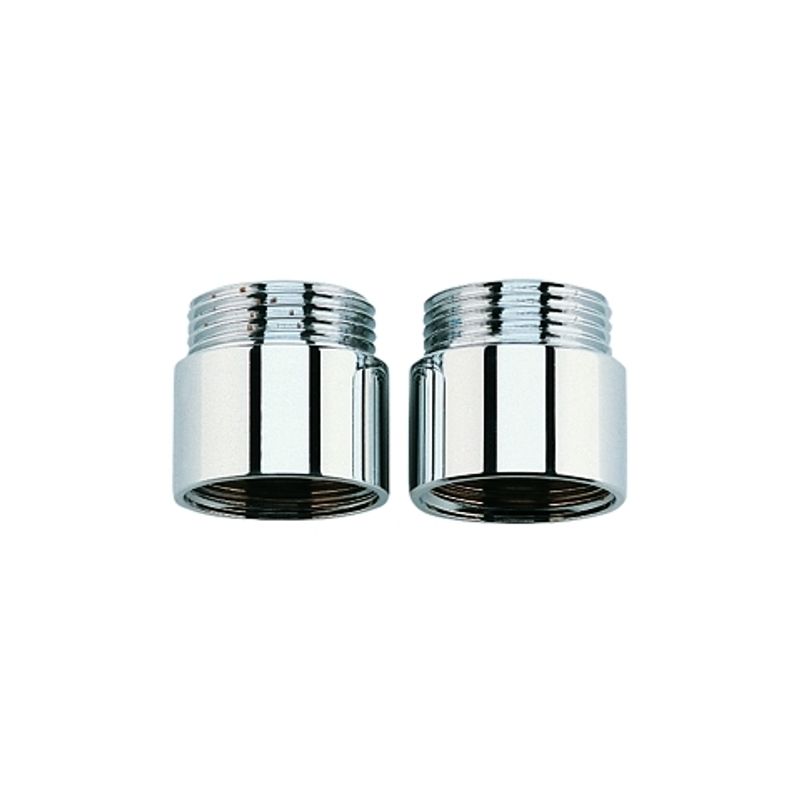Grohe Verlängerung 07130 20 mm, für Wandbatterien 1/2" 2 Stück, DN 20, Farbe chrom Bild 1