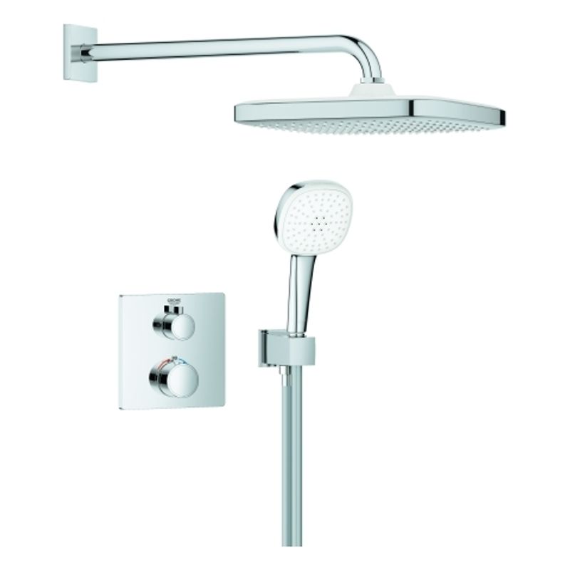 Grohe UP-Duschsystem Grohtherm eckig 2 ASV, für Duschrahmen Mono, Farbe chrom Bild 1