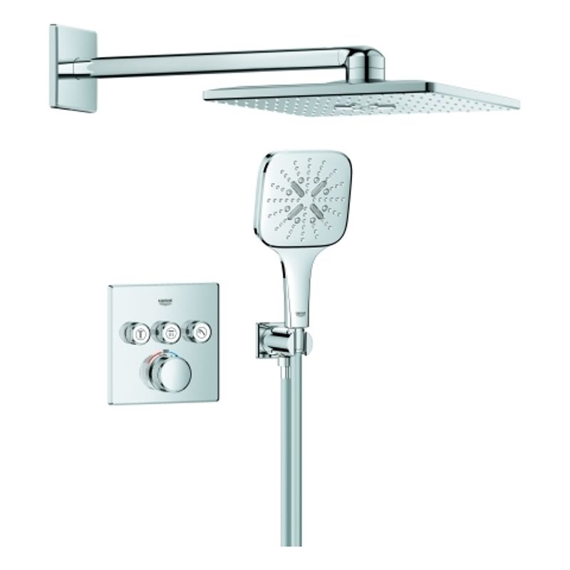 Grohe UP-Duschsystem Grohtherm SC eckig 3 ASV, für Duschrahmen Duo, Farbe chrom Bild 1