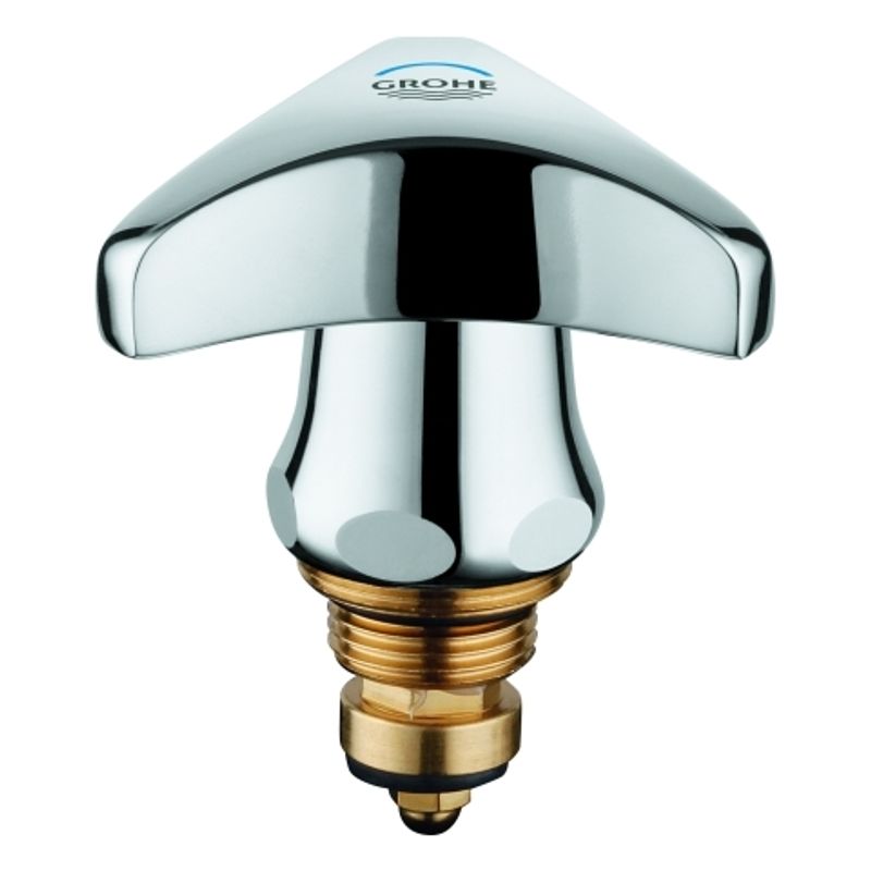 Grohe Oberteil, mit Trecorn Griff Markierung blau 3/8", Farbe silberfarben Bild 1