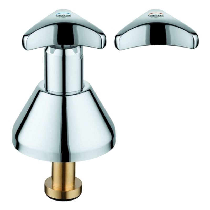 Grohe Oberteil 1/2", mit langem Kegel und Trecorn-Griff, Markierung, Farbe blau Bild 1