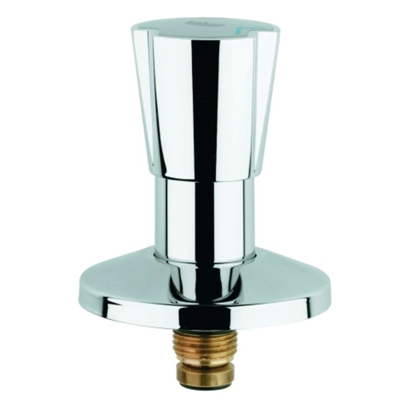Grohe Oberteil, für Unterputz-Ventile Dreikantgriff blau / rot 1/2", DN 15, Farbe silberfarben Bild 1