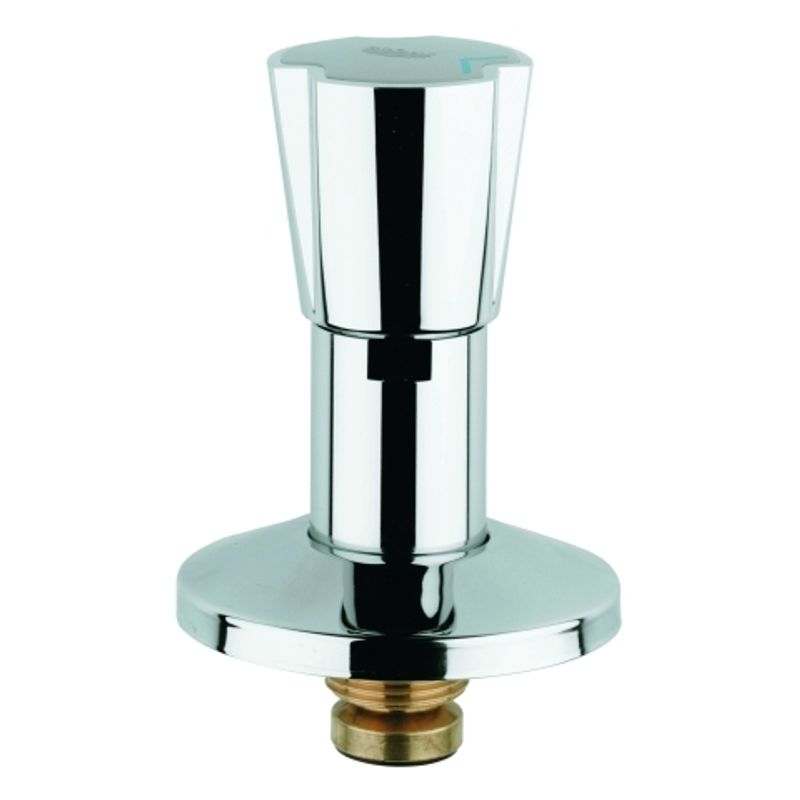 Grohe Oberteil, für Unterputz-Ventile Dreikantgriff blau / rot 3/4", DN 20, Farbe silberfarben Bild 1