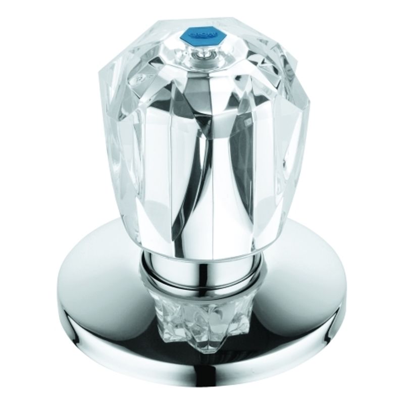 Grohe Oberteil 3/4" für Unterputz-Ventil Brillant-Griff kalt, PG10, Farbe silberfarben Bild 1
