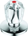 Grohe Oberteil 3/4" für Unterputz-Ventil Brillant-Griff warm, PG10, Farbe silberfarben Bild 1