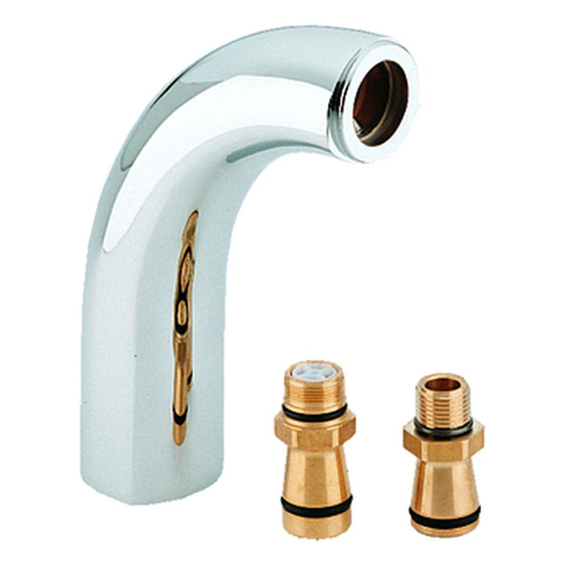 Grohe Standanschluss Chiara 12091 1/2" Ausld.: 100 mm Auslaufhöhe:150 mm sterling, Farbe nickel Bild 1