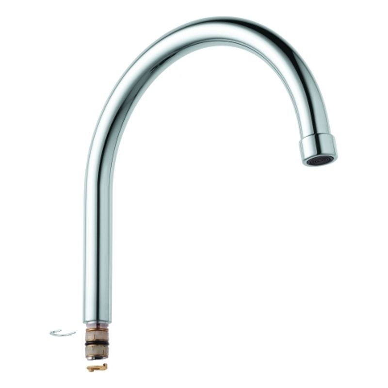 Grohe Auslauf, schwenkbar, mit Anschlagbegrenzung, für Spültisch-Einhandb, Farbe silberfarben Bild 1