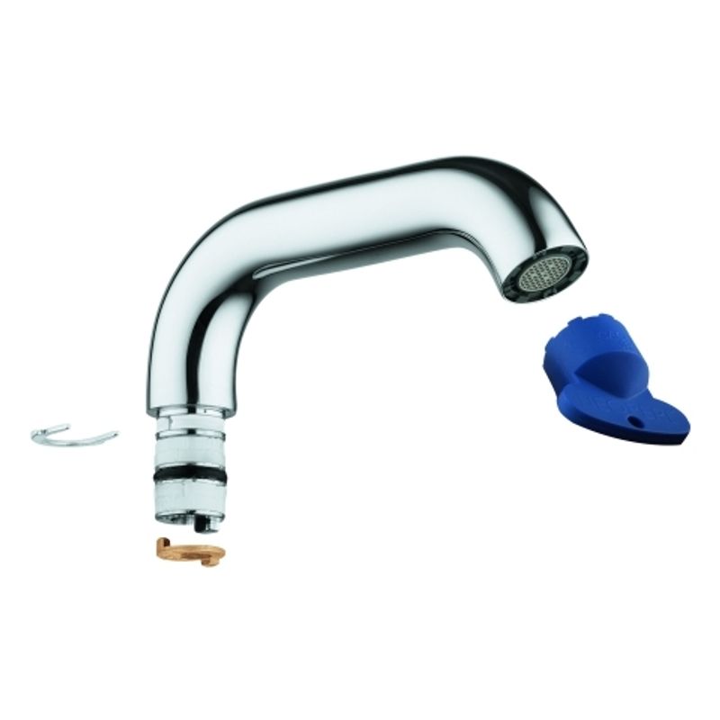 Grohe Rohrauslauf schwenkbar, für Essence Einhand-Waschtischbatterie M-size, Farbe silberfarben Bild 1