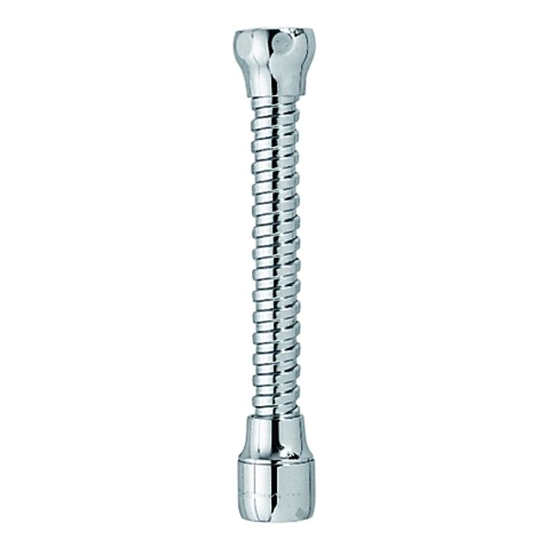 Grohe Schlauchauslauf, mit Innengewinde M22 x 1, mit Mousseur, Länge 150 mm, Farbe silberfarben Bild 1