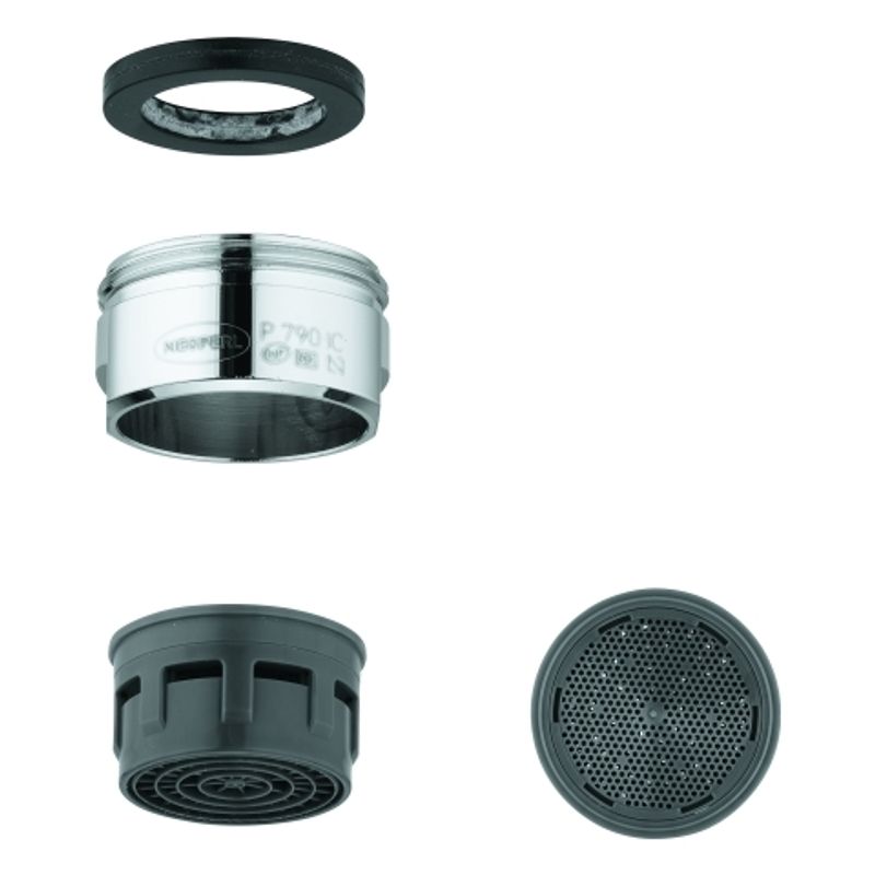 Grohe Mousseur, mit Aussengewinde M24 x 1, Durchflusskl.C, 30 l/min bei 3 bar, Farbe silberfarben Bild 1