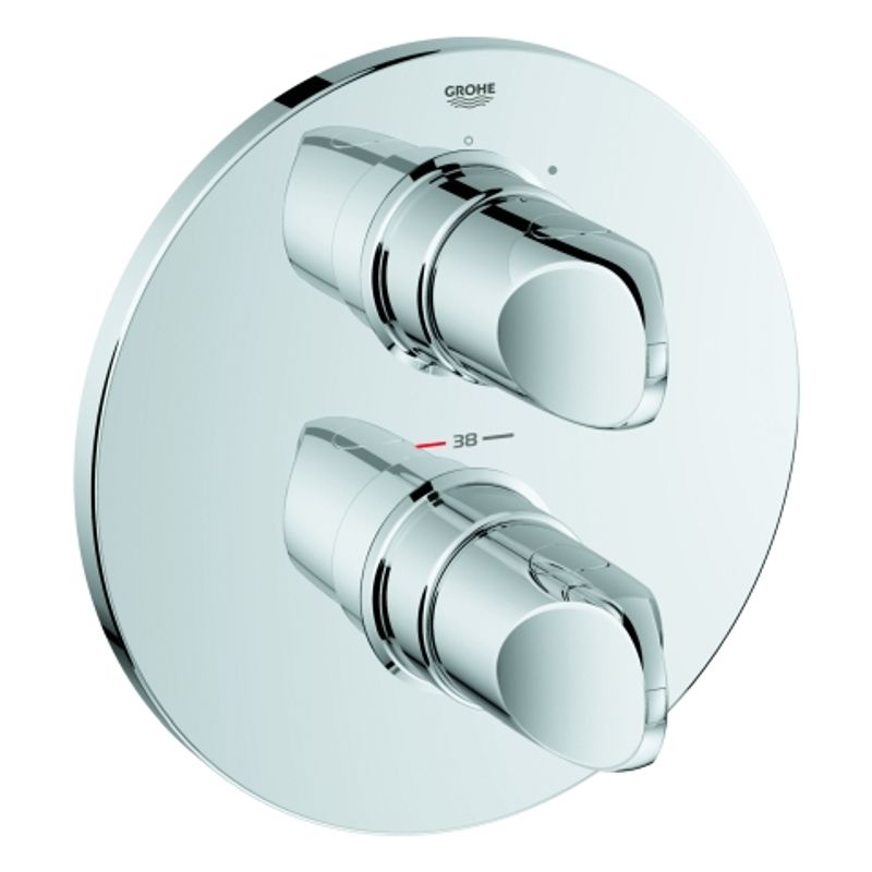 Grohe THM-Brausebatterie Veris Fertigmontageset, für Rapido T, 65 x 235 mm, Farbe silberfarben Bild 1