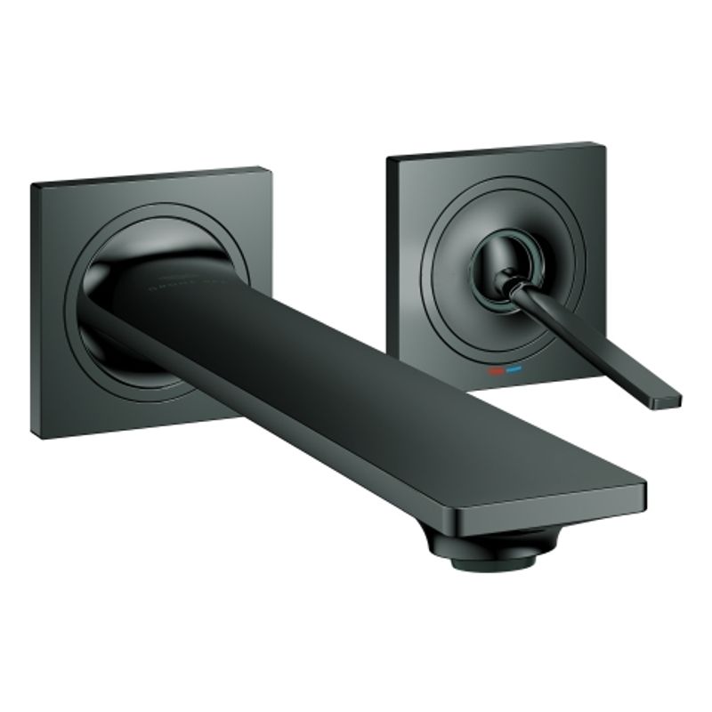 Grohe 2-L-WT-Wandbatterie Allure 19386_2 FMS Ausladung 212 mm, Farbe hard graphite Bild 1
