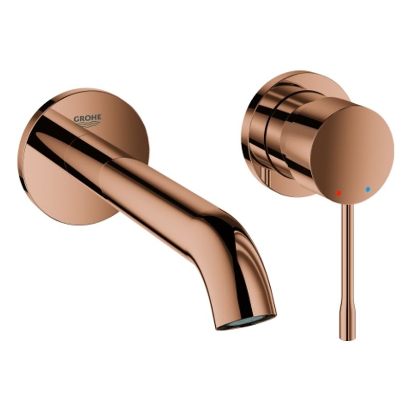 Grohe 2-Loch-WT-Wandbatterie Essence 19408_1 FMS Ausladung 183 mm, Farbe warm sunset Bild 1