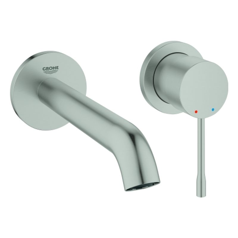 Grohe 2-Loch-WT-Wandbatterie Essence, Farbe supersteel Bild 1