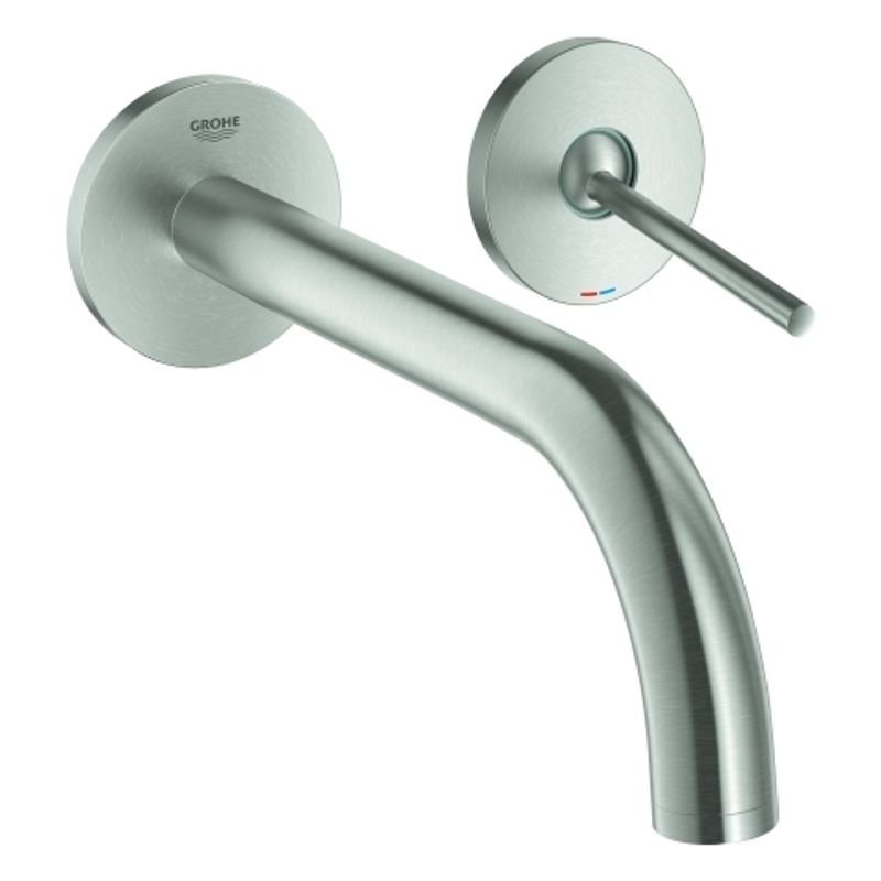 Grohe 2-L-WT-Wandbatterie Atrio 19918_3 FMS Ausladung 221 mm, Farbe supersteel Bild 1