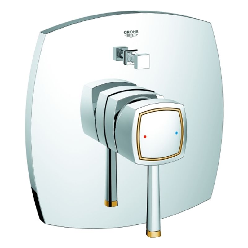 Grohe Einhand-Wannenbatterie Grandera 19920 FMS, für Rapido E chrom / gold, 70 x 200 mm, Farbe chrom Bild 1