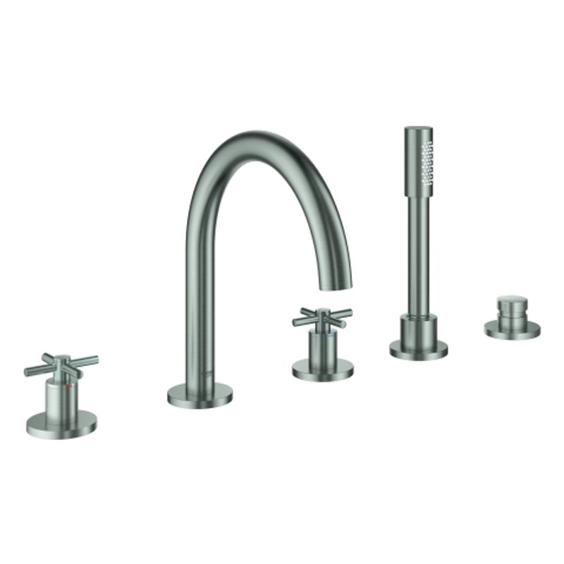 Grohe 5-Loch-Wannen-Kombination Atrio 19923_3 FMS Kreuz-Griff, 110 x 365 mm, Farbe supersteel Bild 1