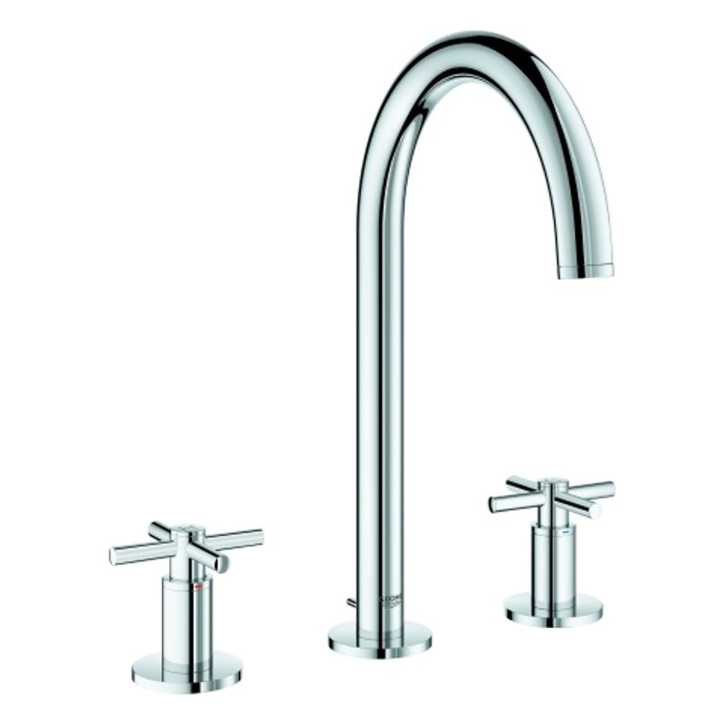 Grohe 3-Loch-WT-Batterie Atrio 20008_3 Rohrauslauf Kreuz-Griff, Farbe chrom Bild 1