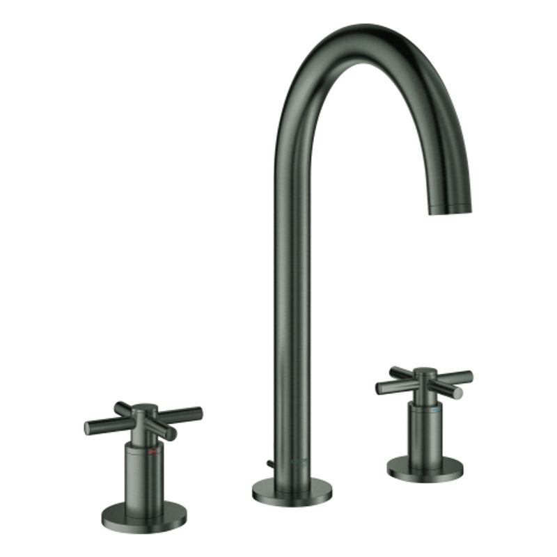 Grohe 3-Loch-WT-Batterie Atrio 20008_3 Rohrauslauf Kreuz-Gr. hard graphite geb, Farbe hard graphite Bild 1