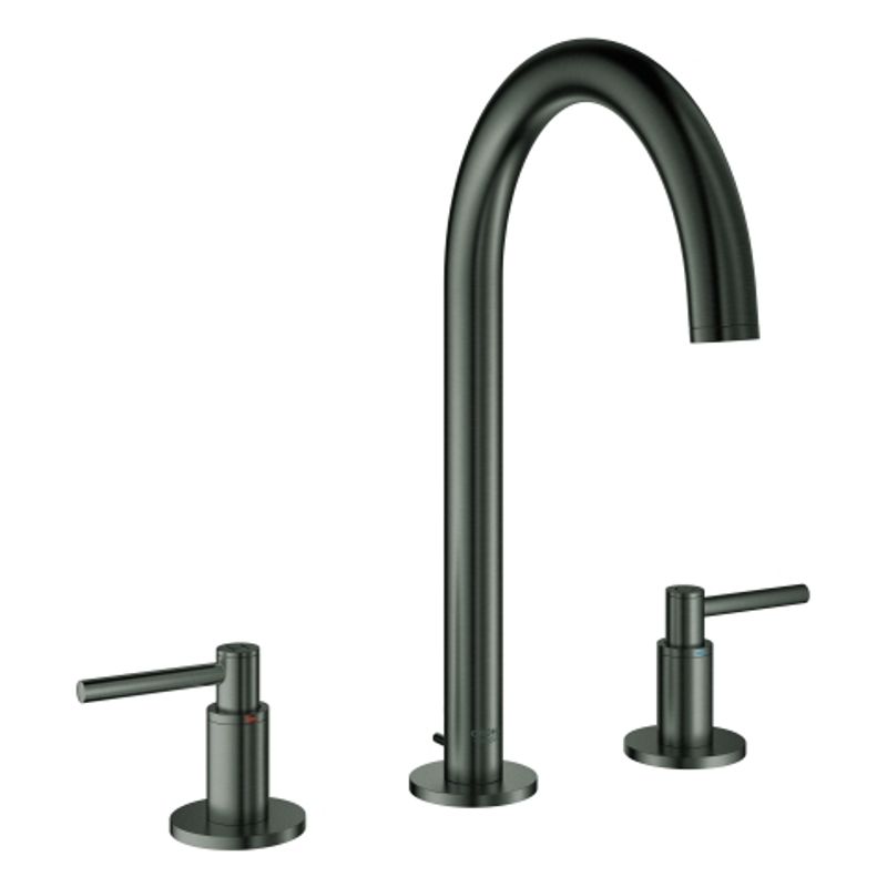 Grohe 3-Loch-WT-Batterie Atrio 20009_3 Rohrauslauf Hebelgr. hard graphite geb, Farbe hard graphite Bild 1