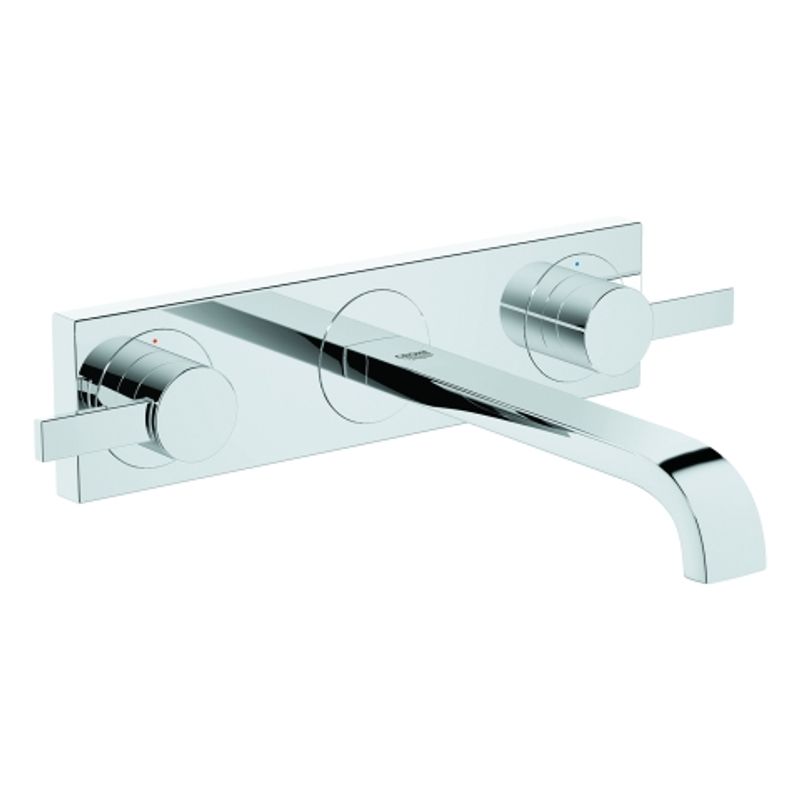 Grohe 3-Loch-WT-Batt. Allure FMS Wandmontage Hebelgriffe Ausladung 220 mm, Farbe chrom Bild 1