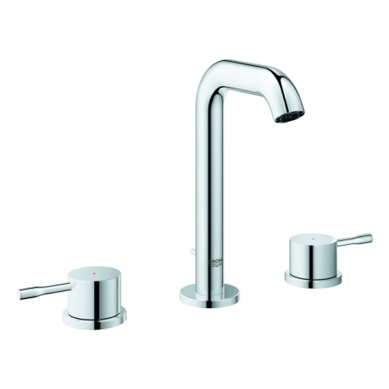 Grohe 3-L-EH-Waschtischbatterie Essence 20296_1 Zugstangen-Ablaufgarnitur, Farbe chrom Bild 1
