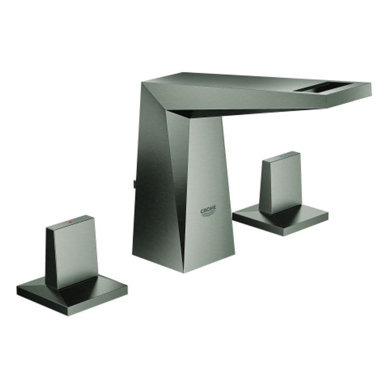 Grohe 3-Loch-WT-Batt. Allure Brilliant 20342 flacher Auslauf hard graphite geb, Farbe hard graphite Bild 1