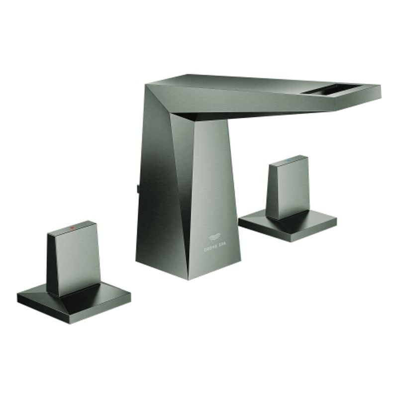 Grohe 3-Loch-WT-Batt. Allure Brilliant 20626 flacher Auslauf hard graphite geb, Farbe hard graphite Bild 1