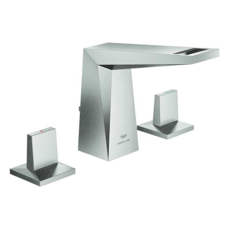 Grohe 3-Loch-WT-Batt. Allure Brilliant 20626 flacher Auslauf, Farbe supersteel Bild 1