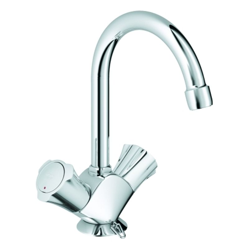Grohe WT-Einlochbatterie Costa 21337_1 Schwenkauslauf versenkbare Kette, Farbe chrom Bild 1