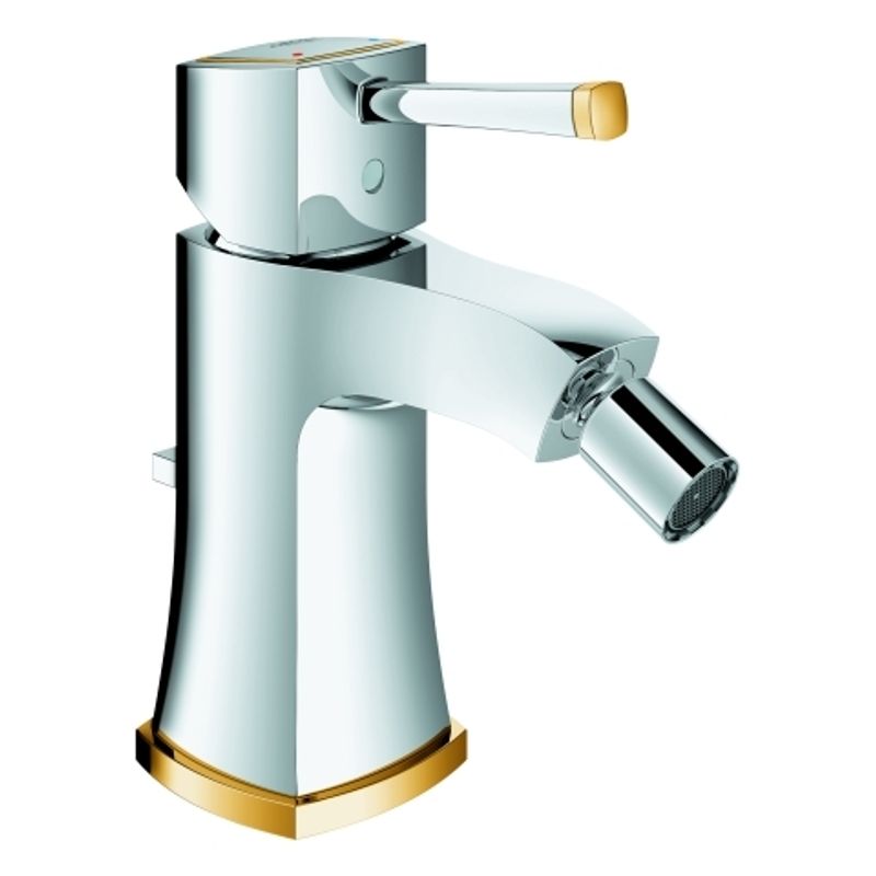 Grohe Einhand-Bidetbatterie Grandera 23315 Zugst.-Ablaufgarnitur chrom / gold, 70 mm, Farbe chrom Bild 1